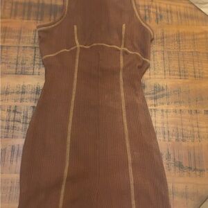 Elegant Brown Sleeveless Romper